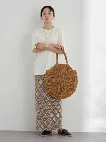 Aylani Jaquard Tight Skirt