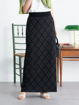 Aylani Jaquard Tight Skirt