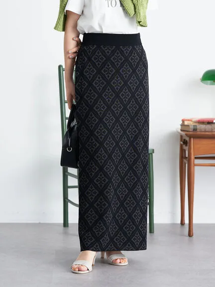 Aylani Jaquard Tight Skirt