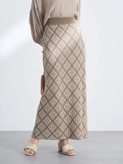 Aylani Jaquard Tight Skirt
