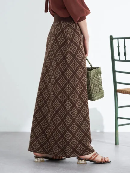 Aylani Jaquard Tight Skirt