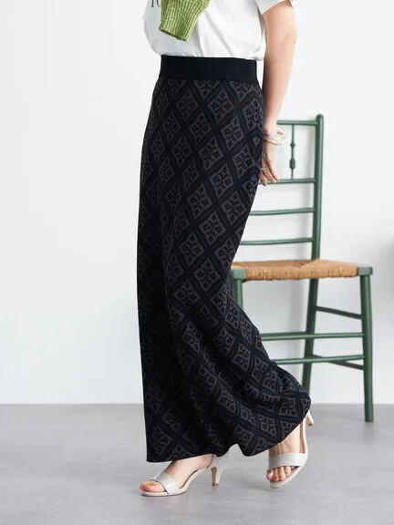 Aylani Jaquard Tight Skirt