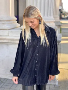 Black Pleated Top