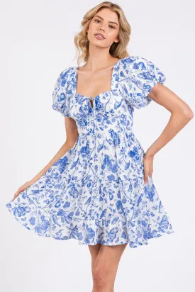 Bloom & Bow Dress - Blue