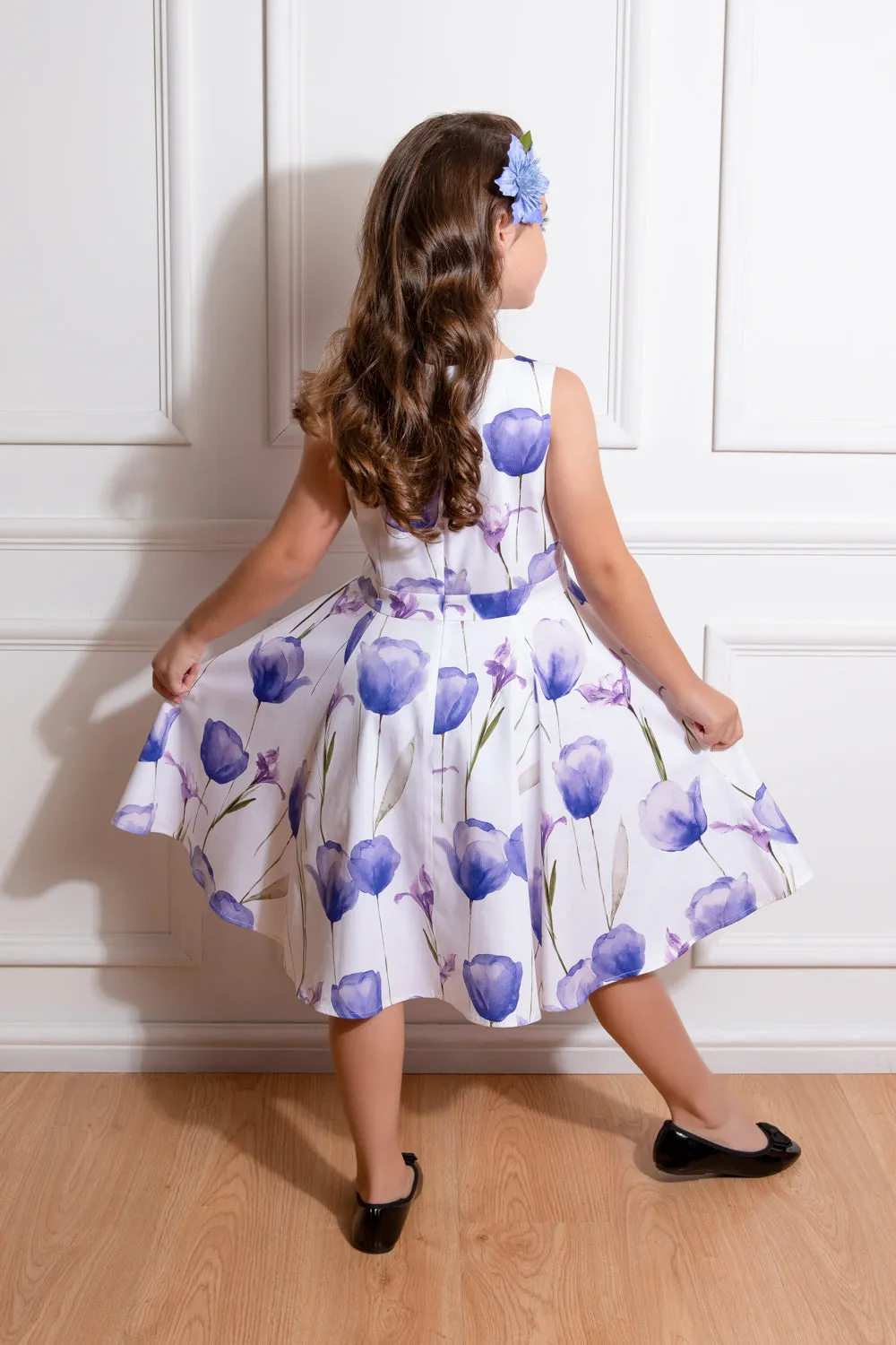 Cathy Floral Swing Dress in Kids by Hearts and Roses