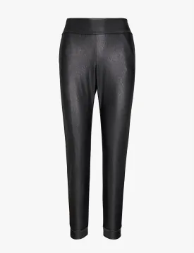 Commando Faux Leather Jogger - black
