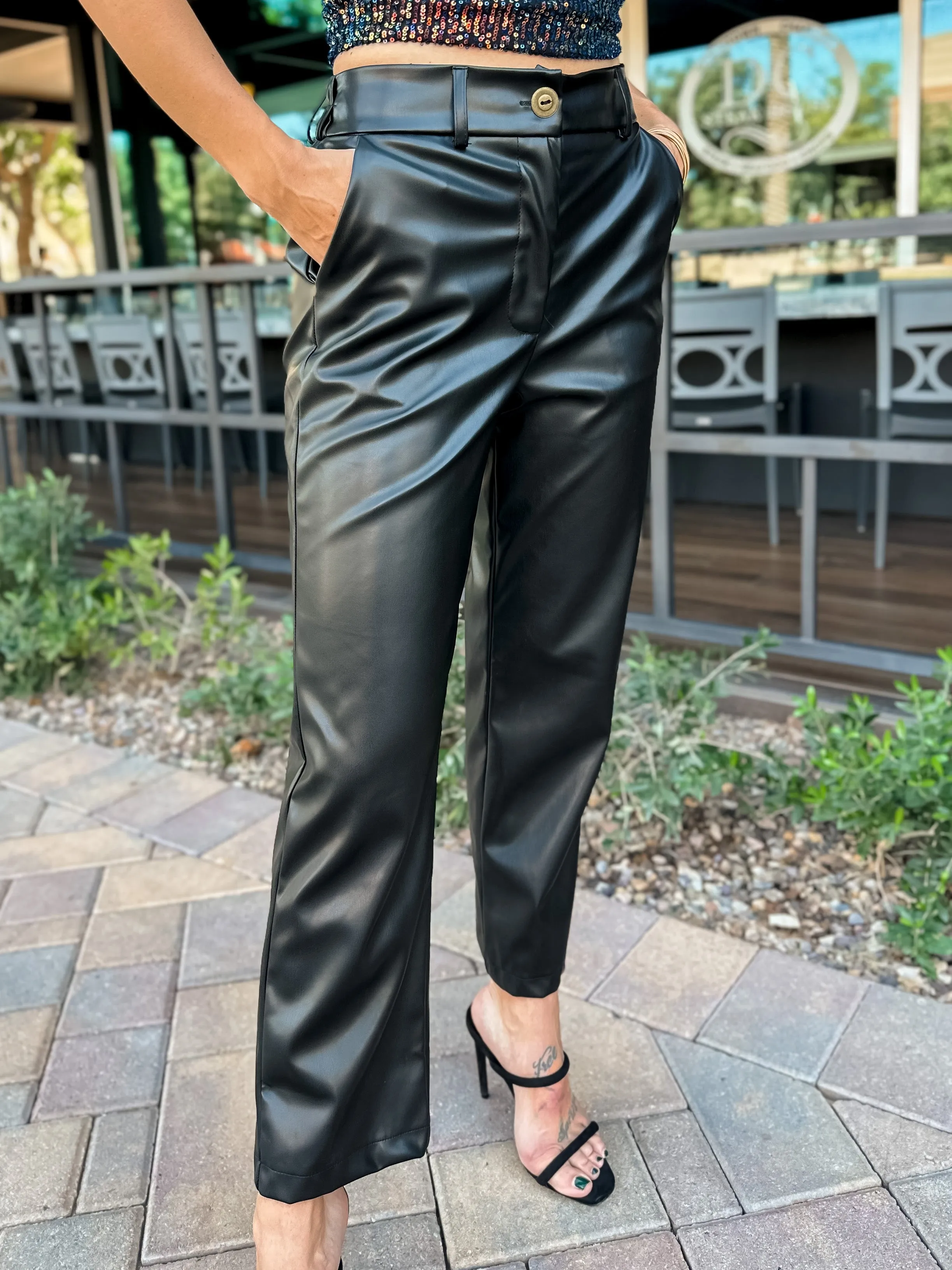 Faux Leather Pants