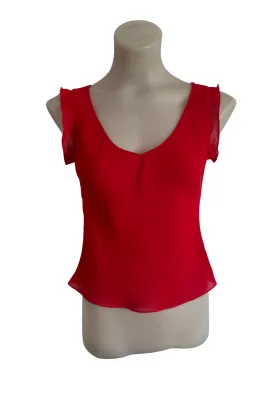 Forever   Ever red hot mesh top, 8