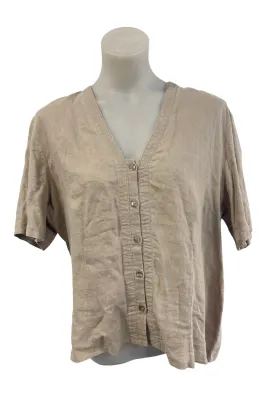 Fredrick NZ made linen blouse, 18
