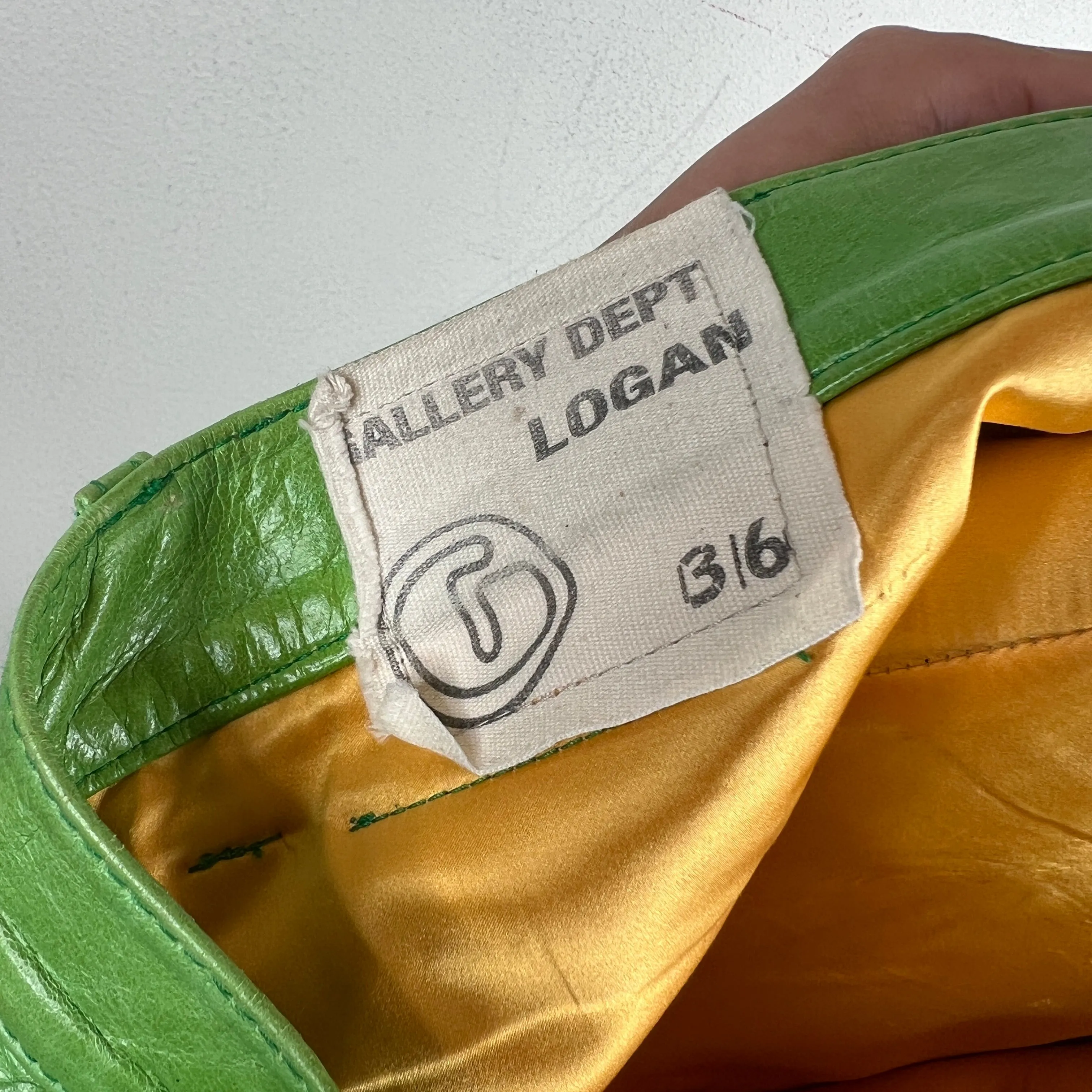 Gallery Dept Green Leather Pants