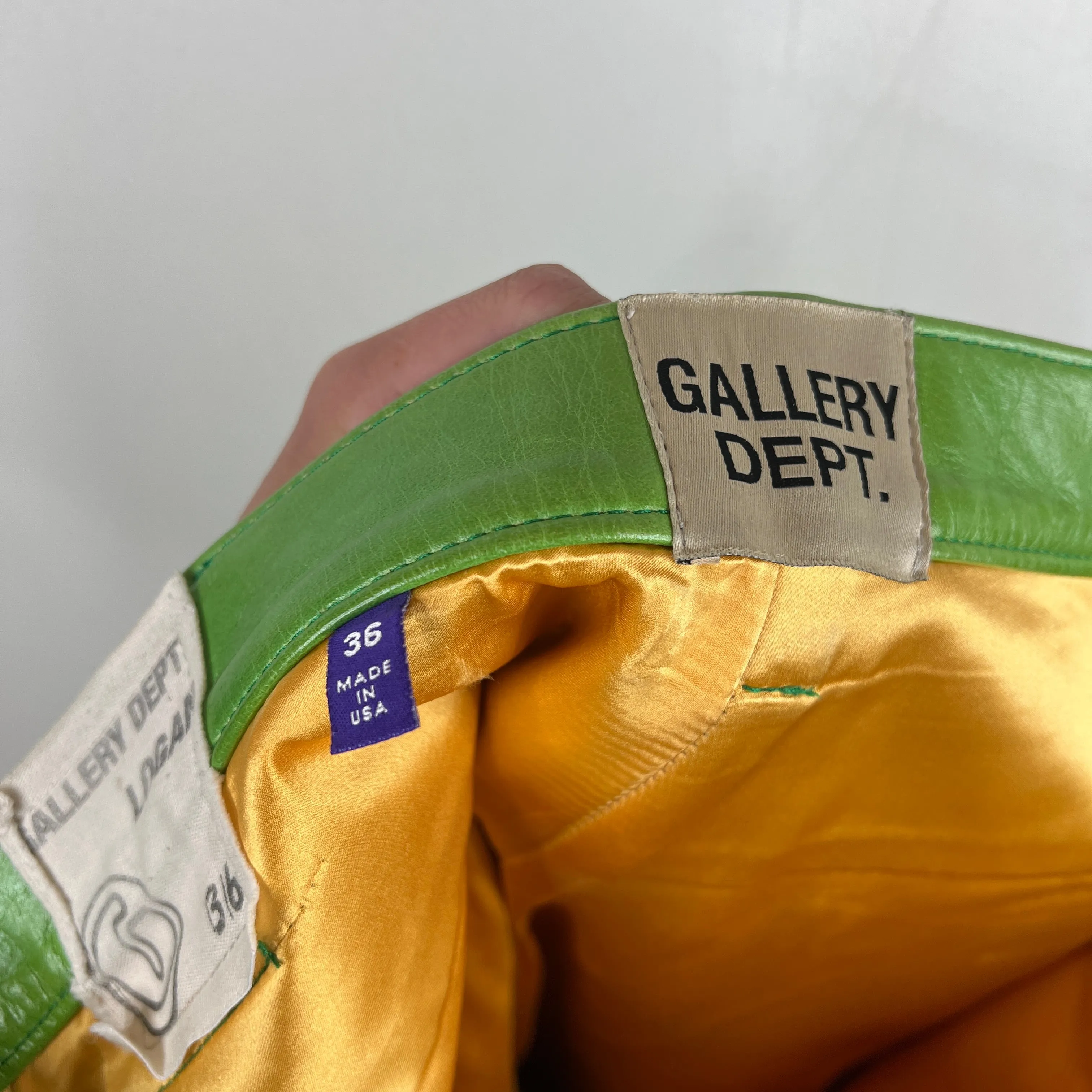 Gallery Dept Green Leather Pants