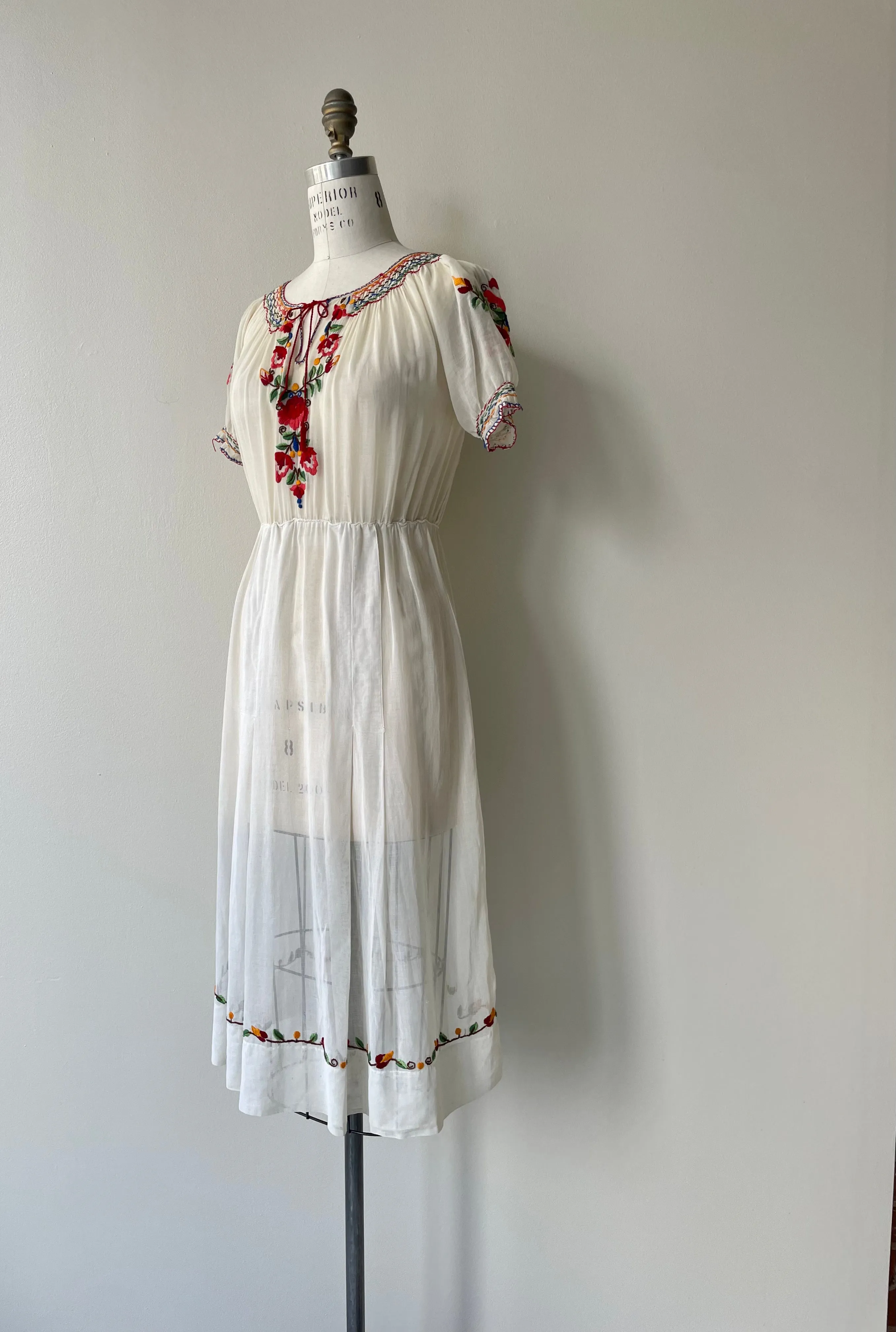 Hungarian Embroidered Dress | 1930s
