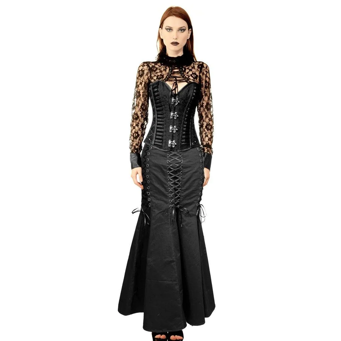 Jacinta Gothic Authentic Steel Boned Overbust Corset Dress