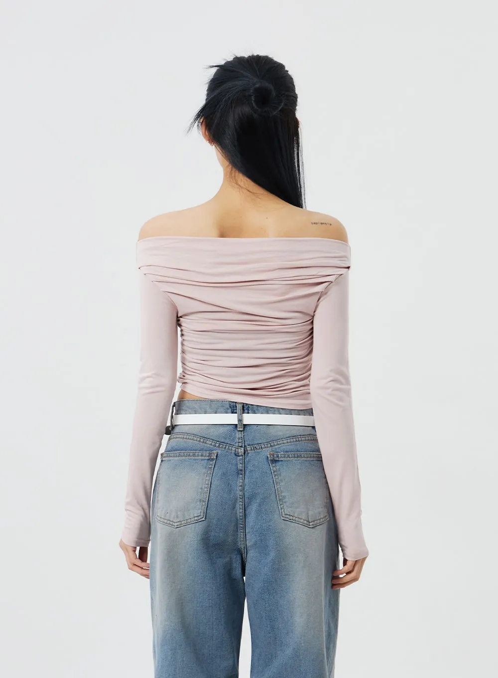 Off-Shoulder Cropped Top CF322