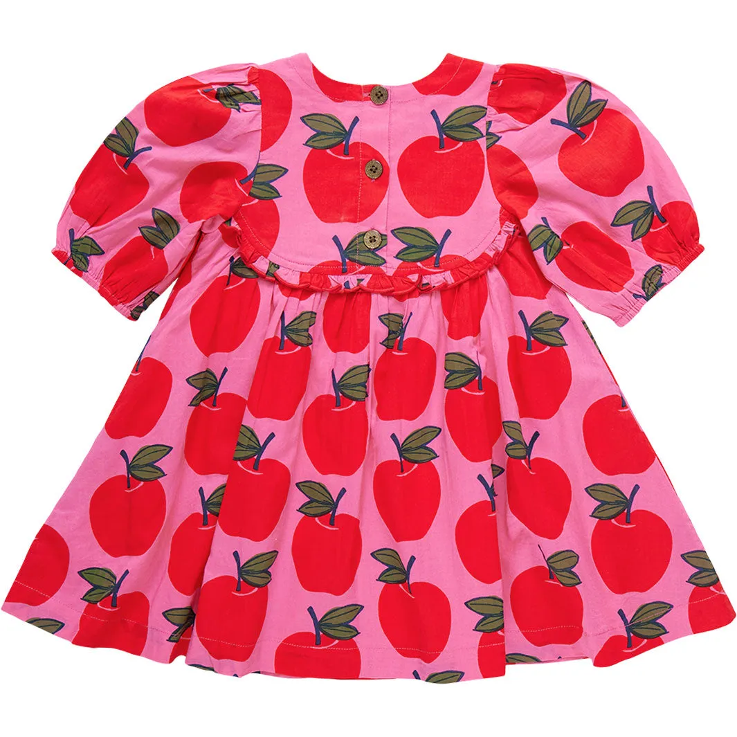 Pink Chicken Girls Rowan Dress - Pink Apples