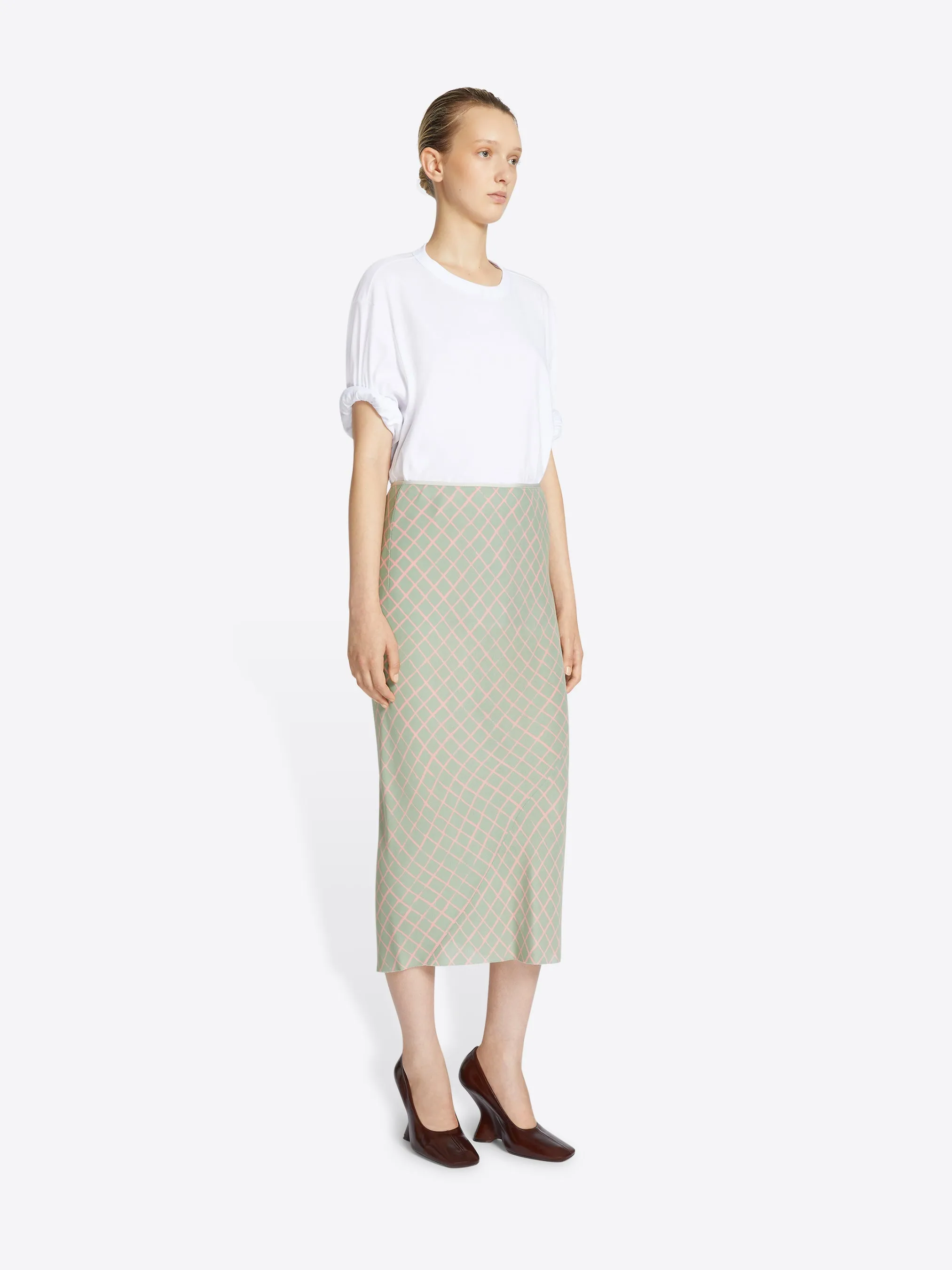 Printed viscose skirt