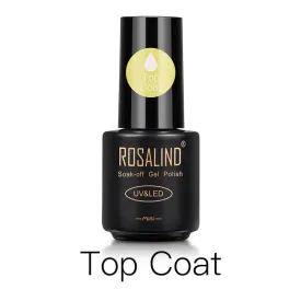 ROSALIND Top Coat Gel Polish Bright For Nail Art Design LED/UV Lamp