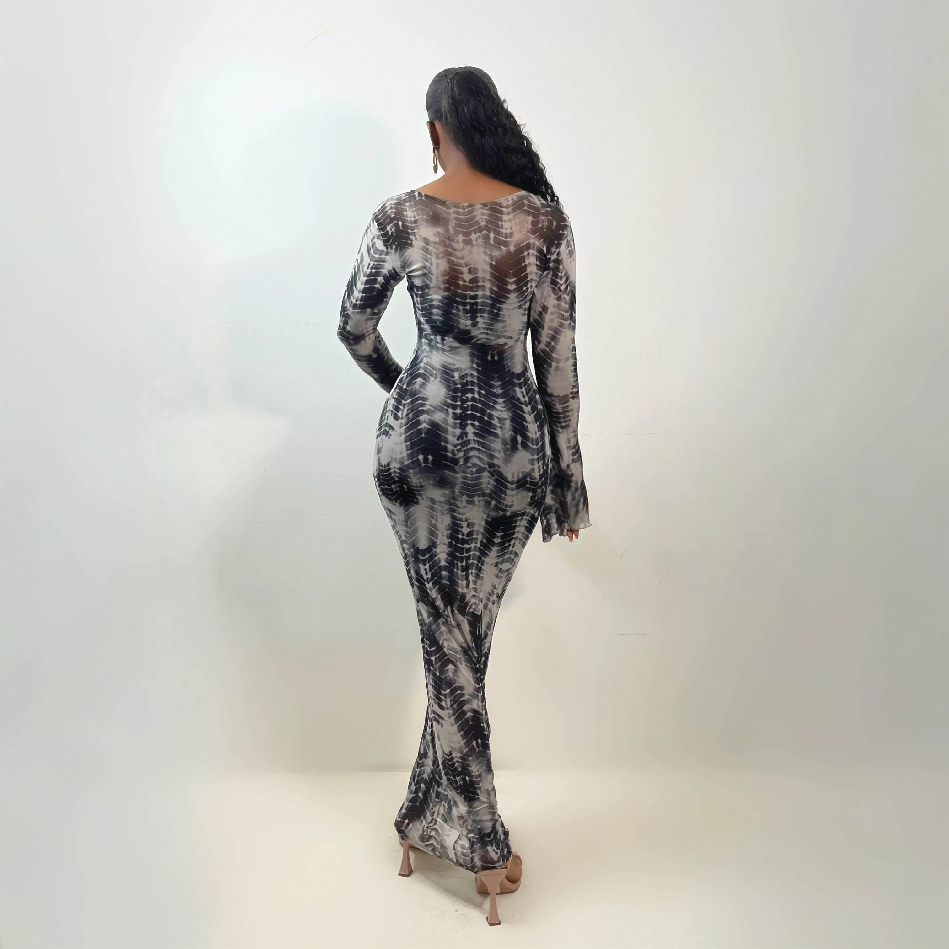 Sade Mesh Dress (Ink Tide)