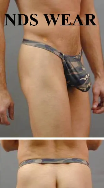 Stylish Camouflage Backless Pouch featuring C-ring