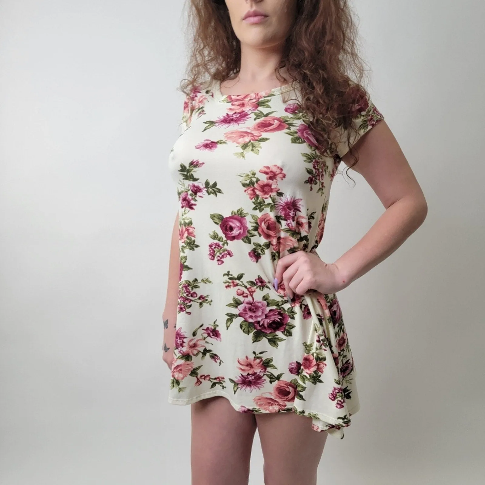 TMG New York Floral Dress S