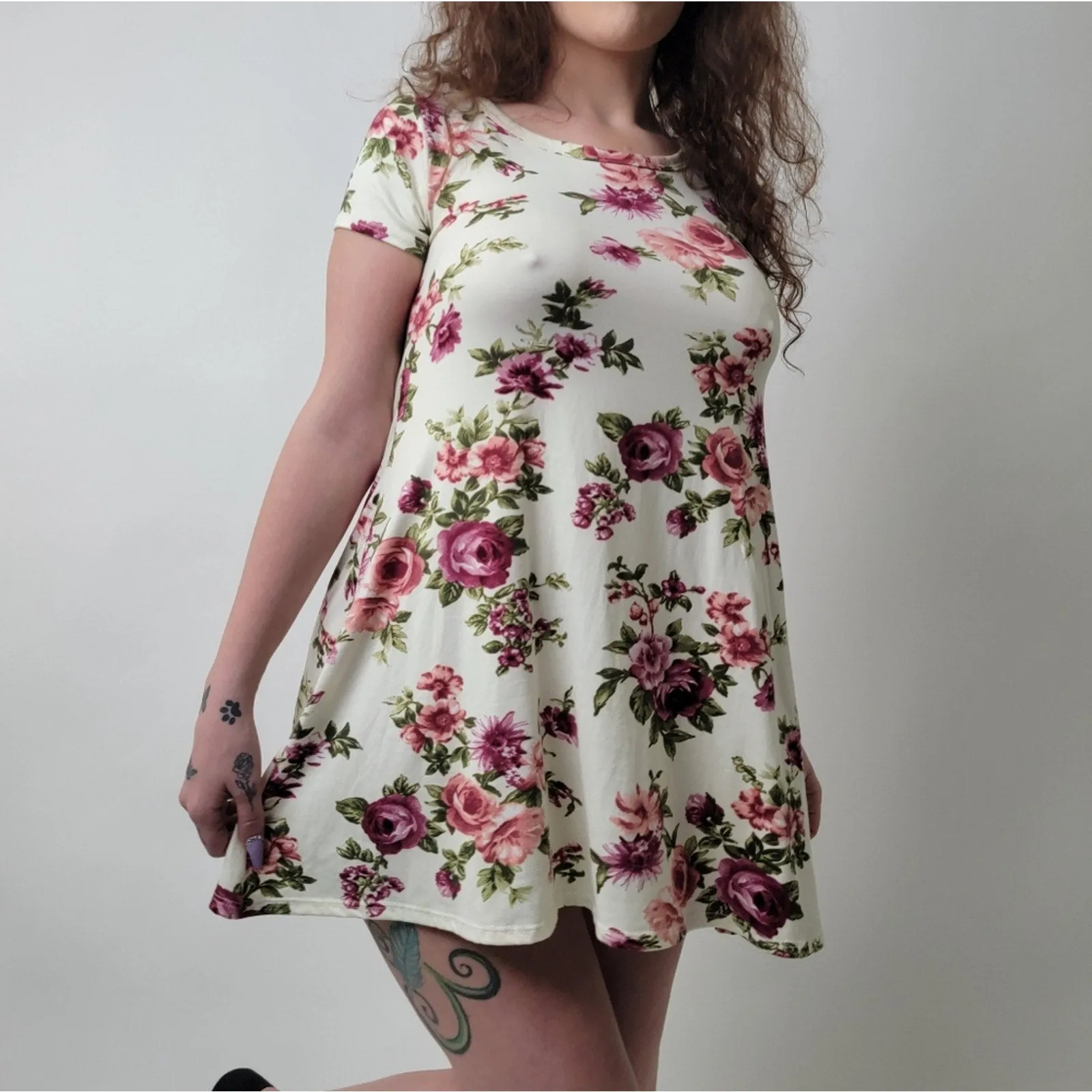 TMG New York Floral Dress S