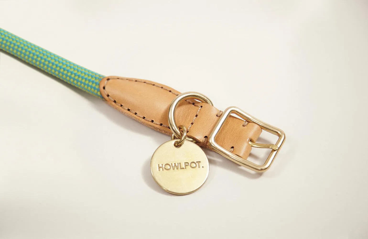 We are Tight: Rope Dog Collar, Palm Tree