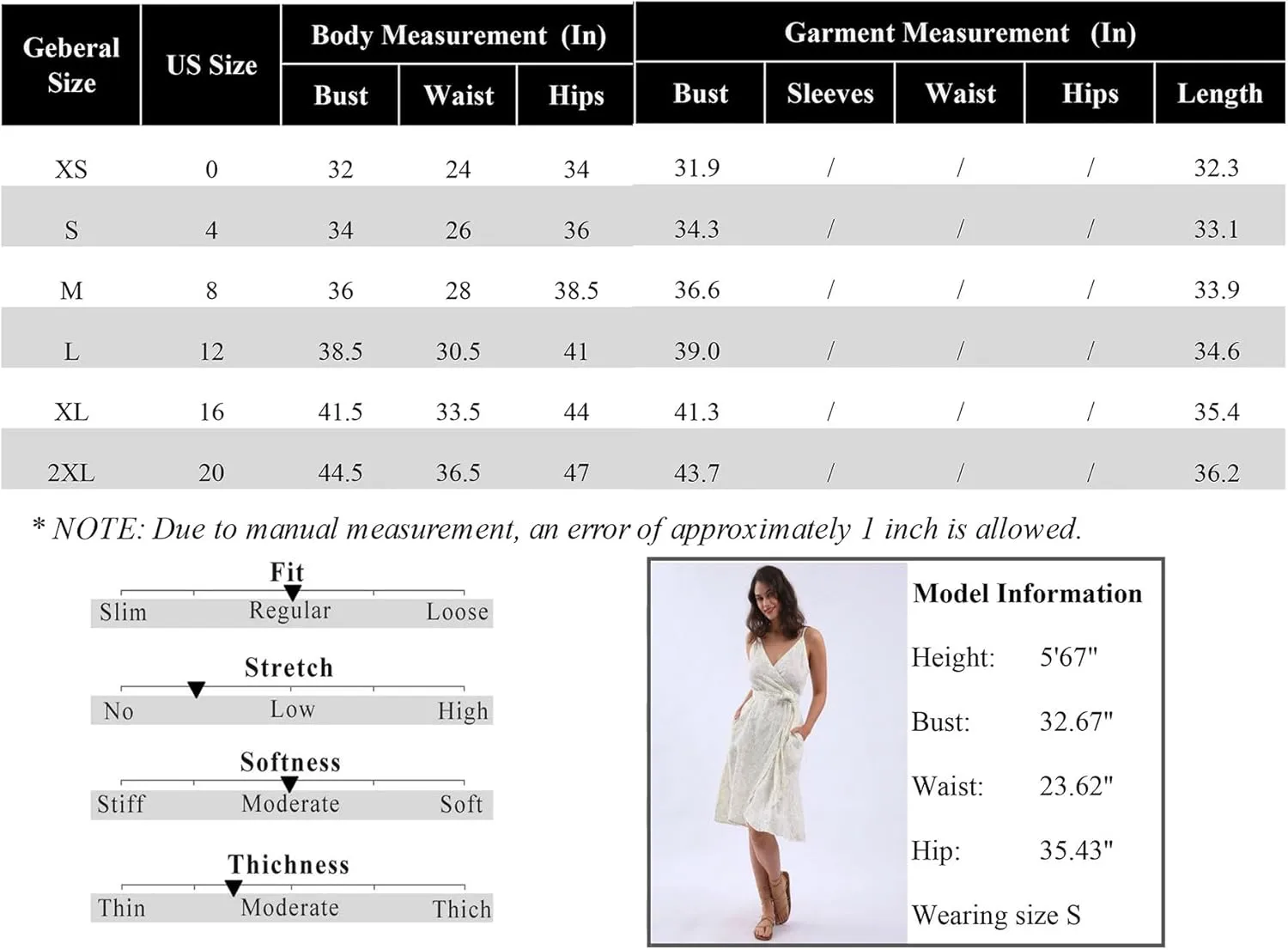 Women's Cotton Gauze Spaghetti Strap Midi Wrap Dress