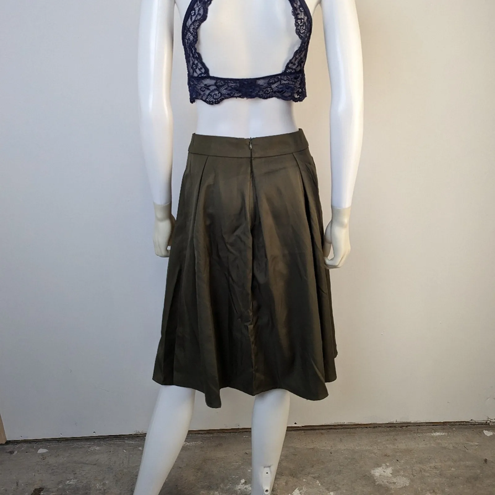 Yige Green A Line Skirt - 6